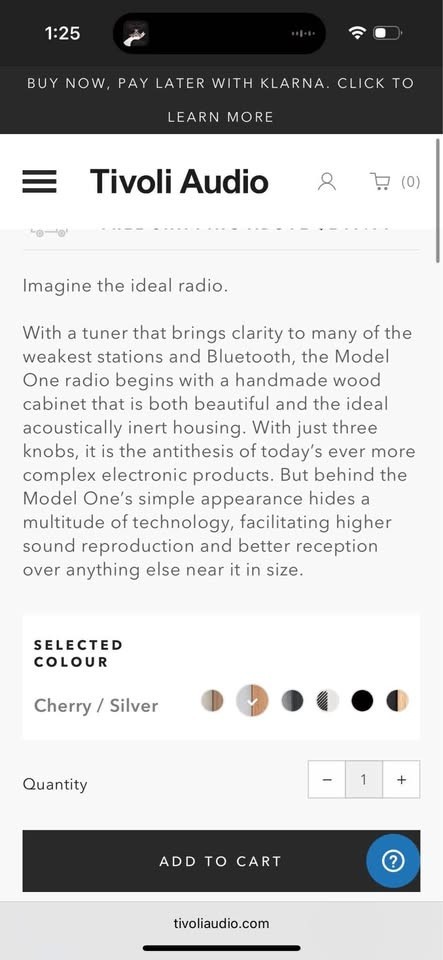 Tivoli Audio - Model One BT - Bluetooth AM/FM Radio