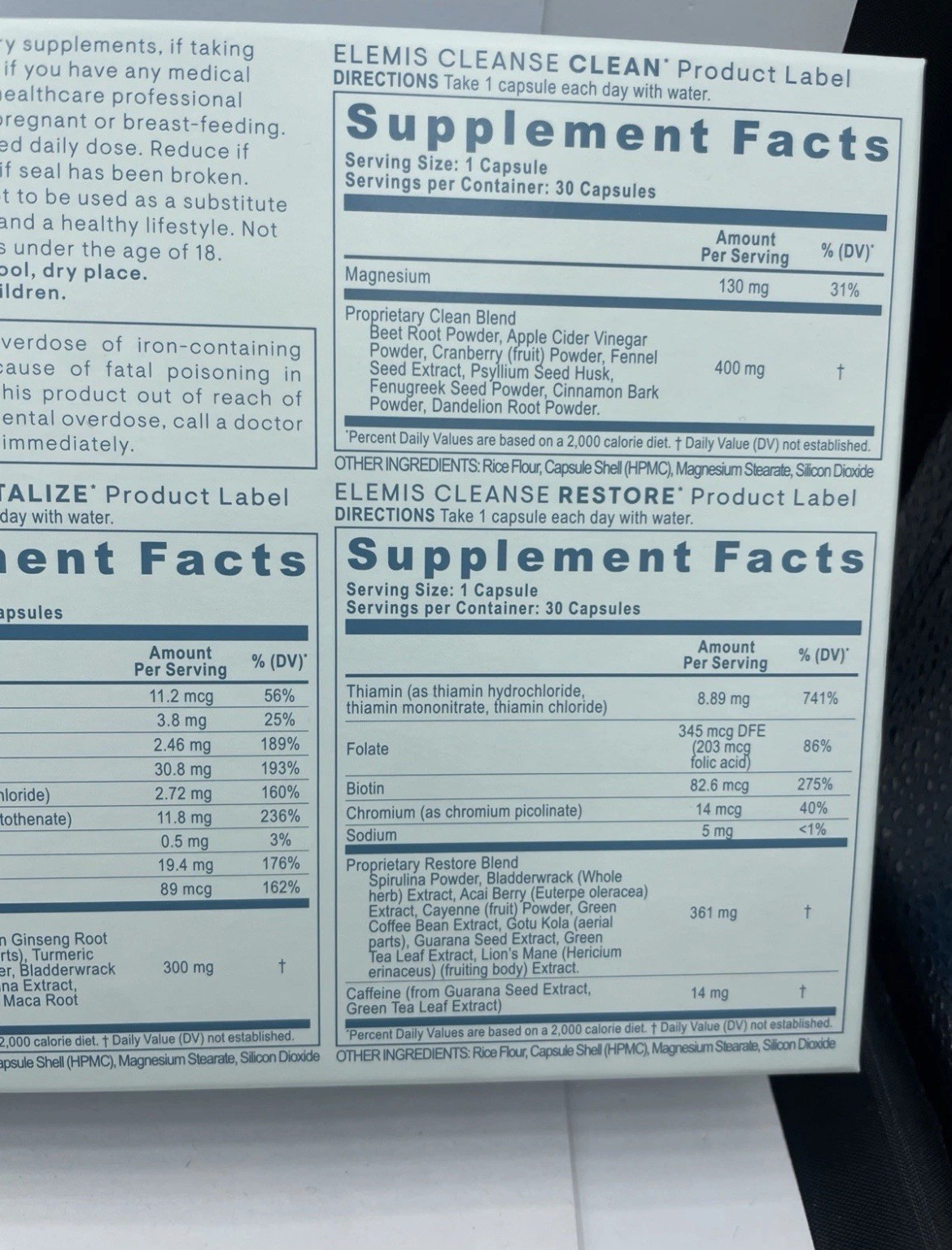 Elemis CLEANSE 90 Day Body Performance System Dietary Supplement Expires 2028