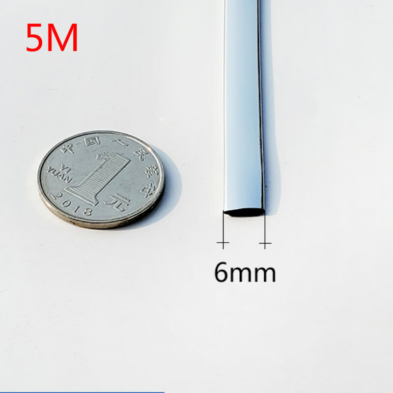 5M Universal Chrome Car Moulding Trim Strip car Door Edge Scratch Protector *
