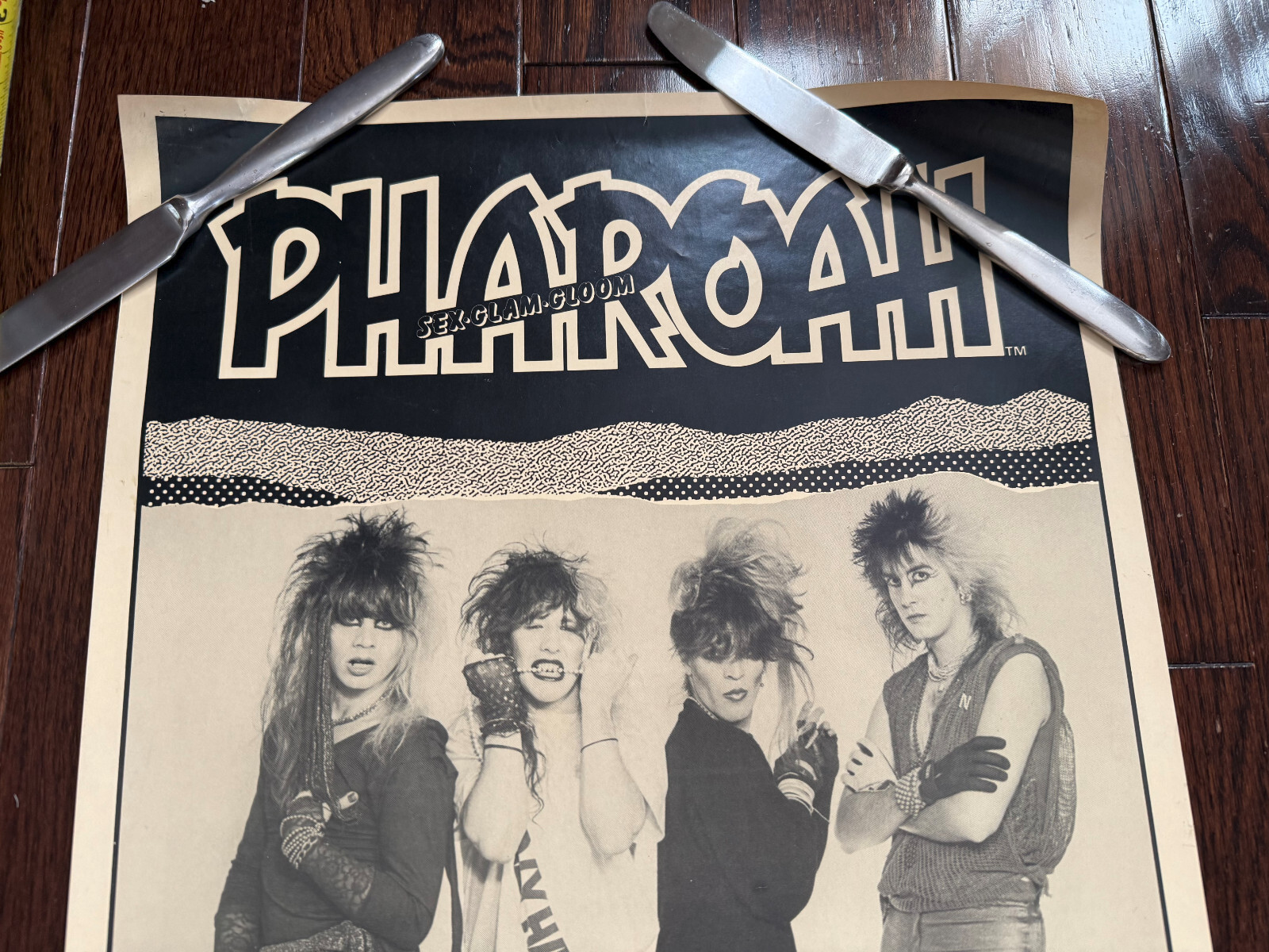 1980s Pharoah glam sleeze rock band EARLY PROMO POSTER