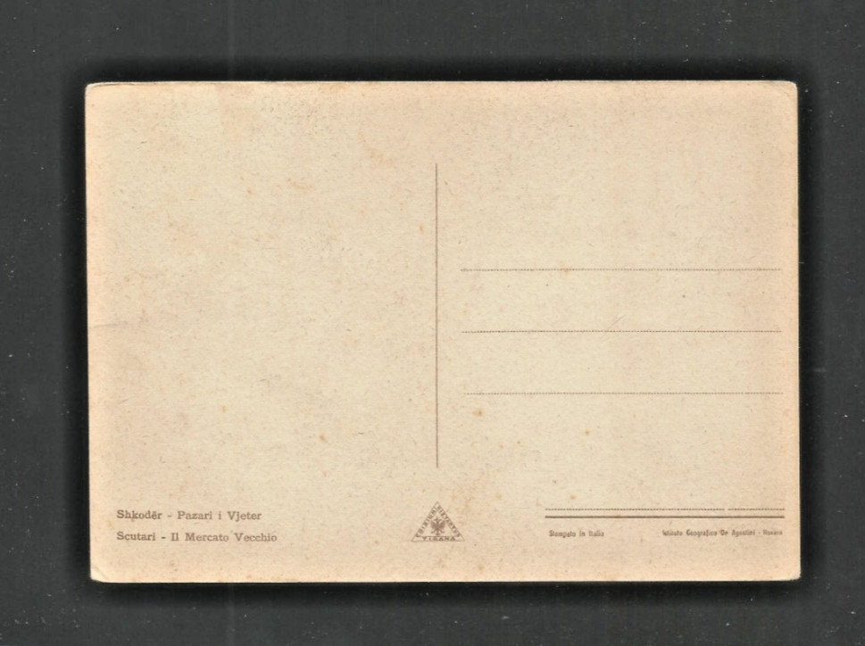 Albania Albanien Albanie Scutari Old Bazar Beautiful Colored Postcard