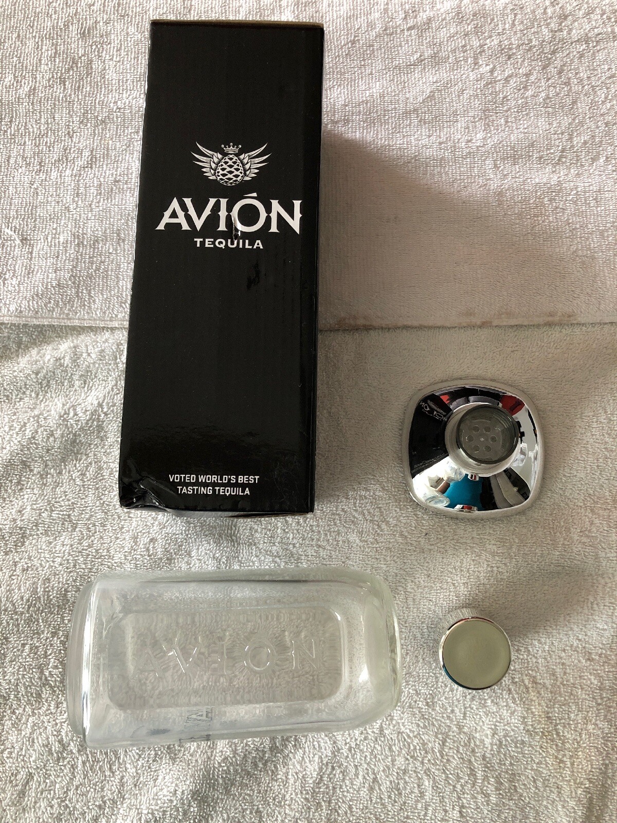 Brand New Avion Tequila Ultra Premium Glass & Stainless Steel Cocktail Shaker