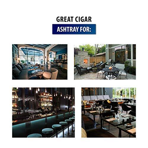 Ceramic Cigar Ashtray Ash Tray – 5.9 inch Cigarette Ashtrays Bundled with Cigar
