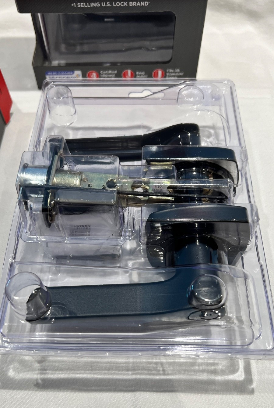 Kwikset Tripoli Matte Black Keyed Alike Entry Door Lever Lock Smartkey (Qty-2)