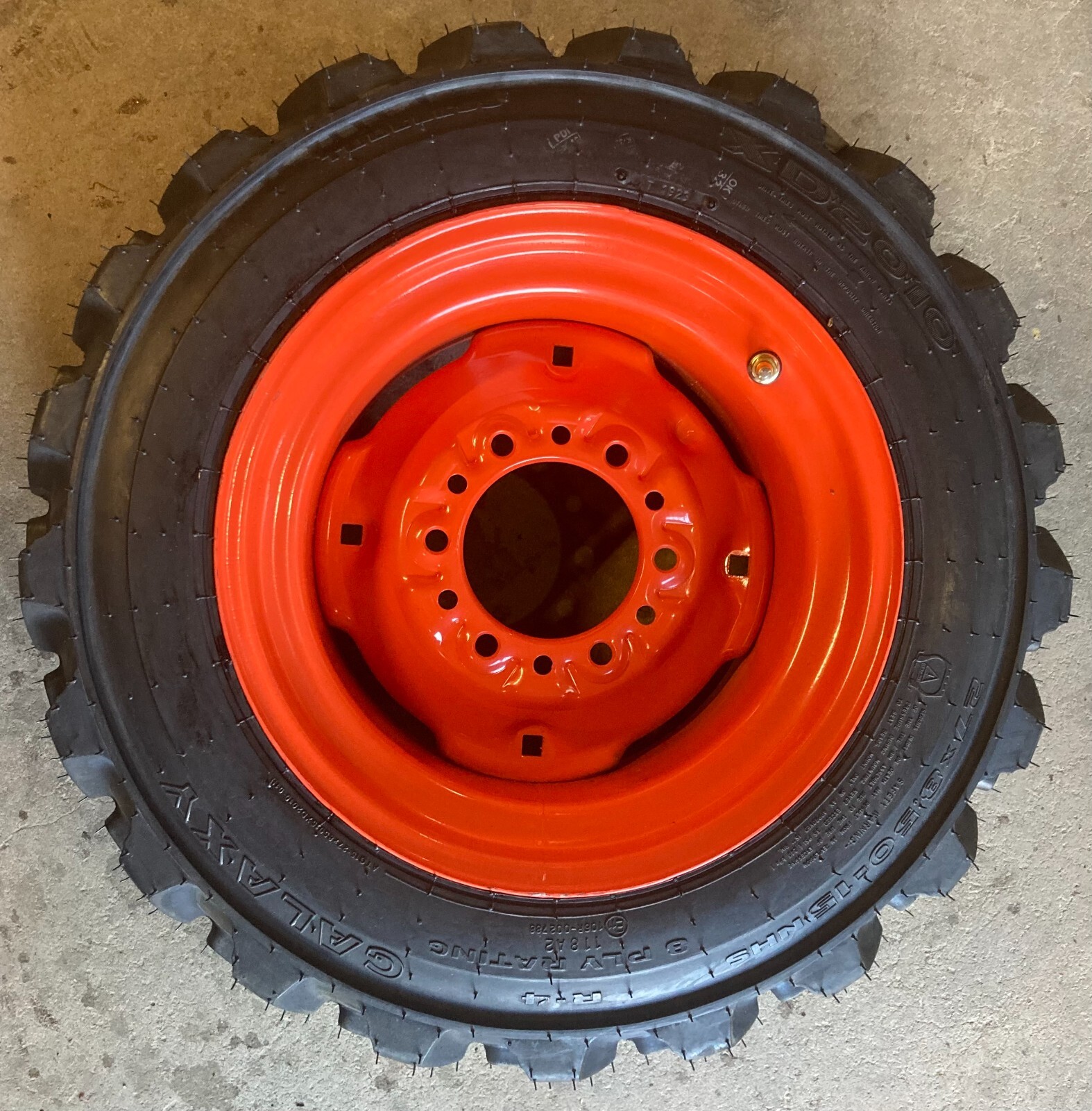 Pair of 2 NEW 27X8.50-15 6 lug Tires & Rims for Kubota Tractor & more-27-8.50-15