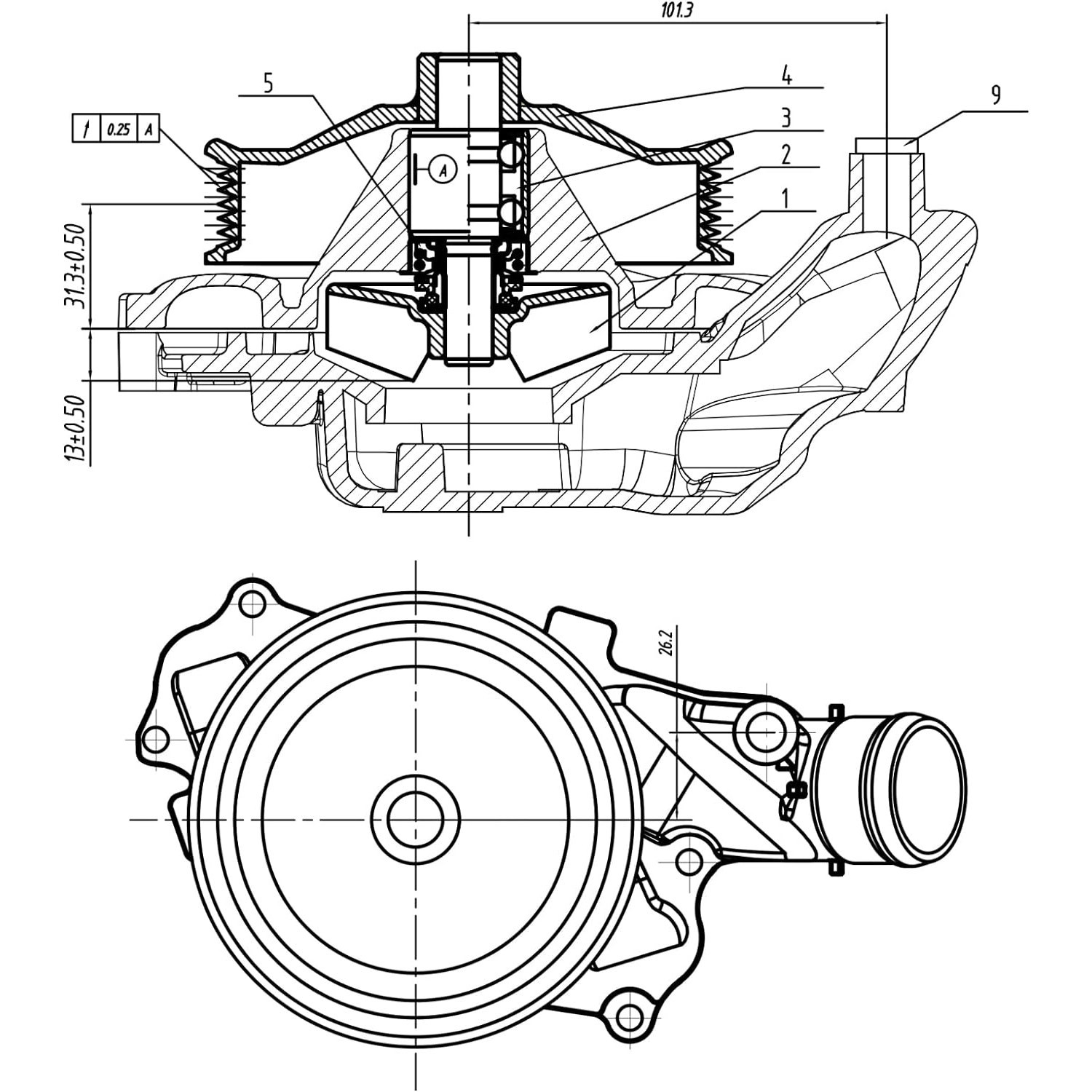 Water Pump LR033993 LR010801 LR097165 For Land Rover LR4 Range Rover