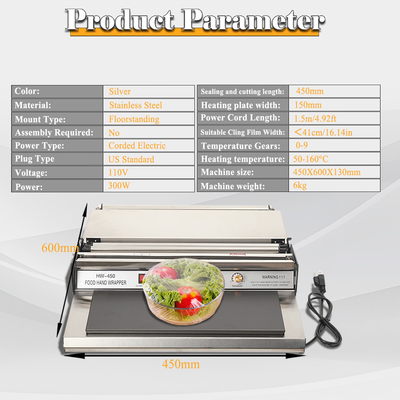 Wrapping Machine Packing Machine Hand Fresh Plastic Film Wrapper for Food