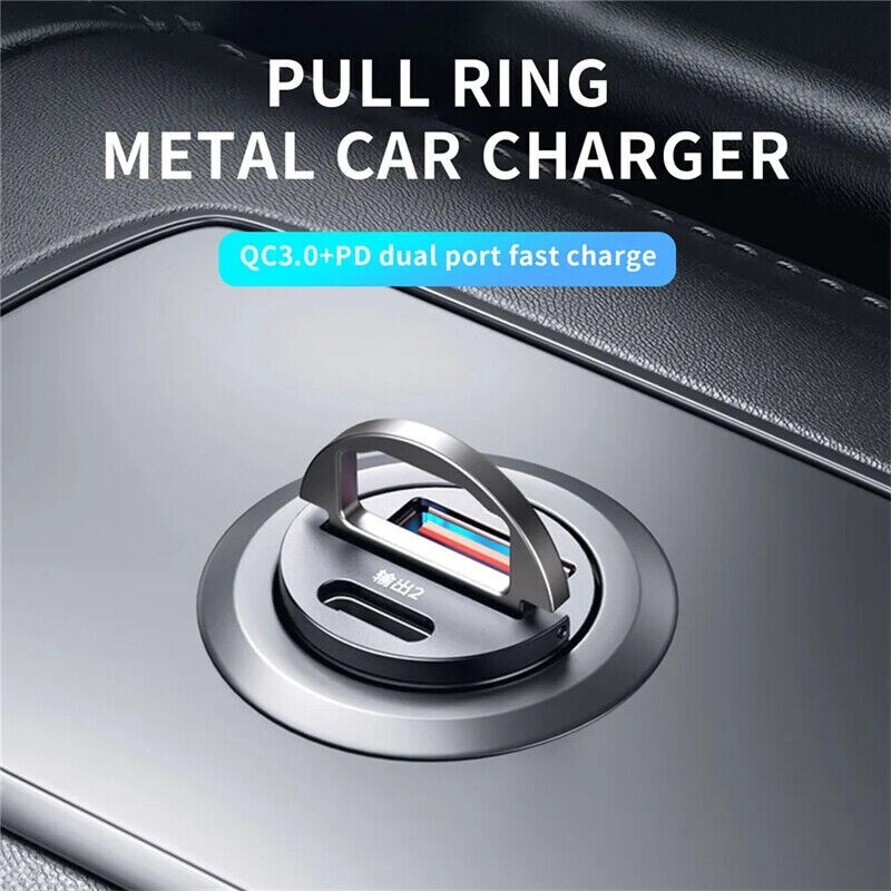 100W Super Fast Phone Car Charger Adapter USB Type C For iPhone Samsung Android