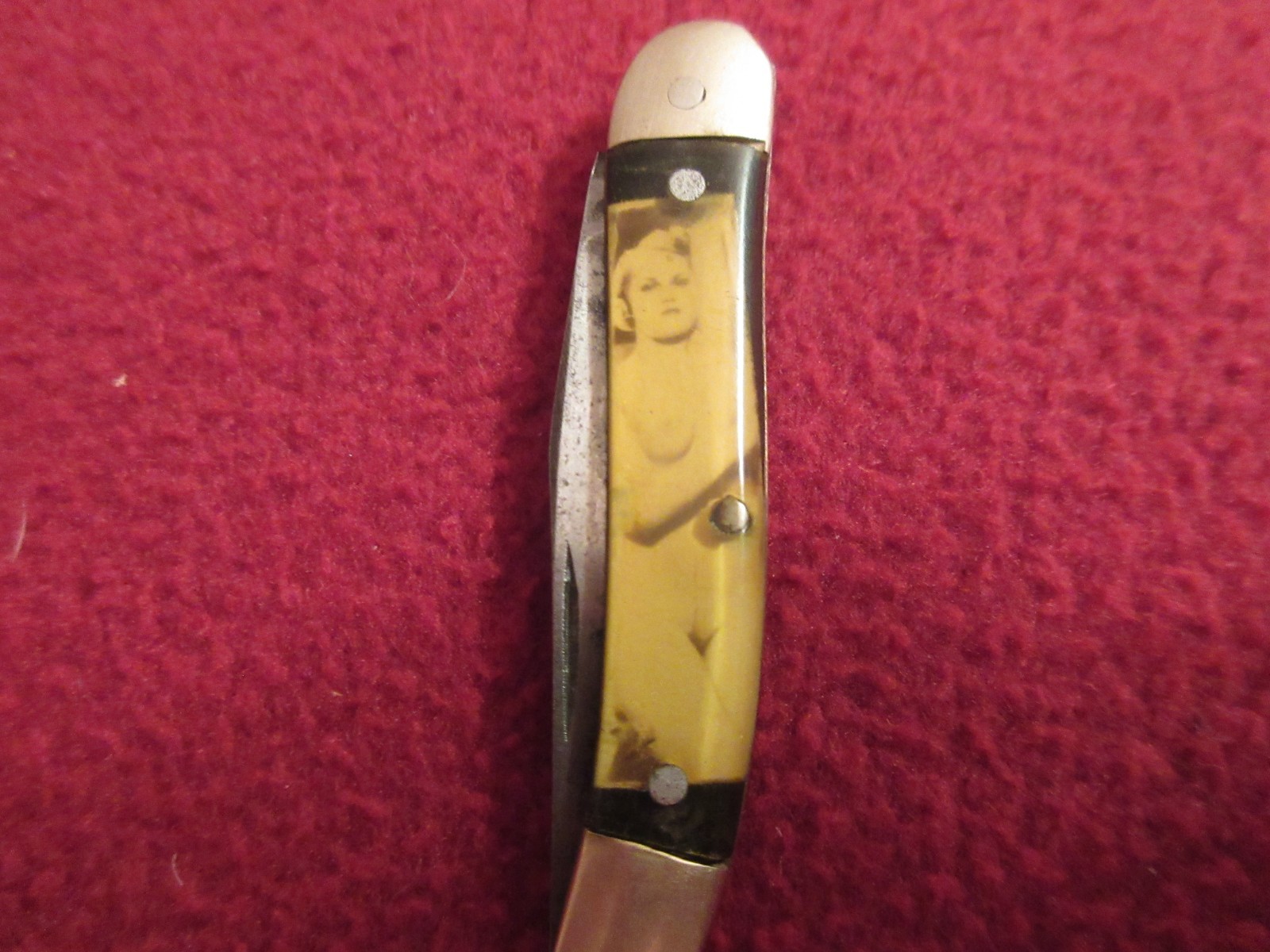 VTG 1930s-40s Colonial Prov RI USA Risque Nude Naughty Women Pin-up Pocket Knife