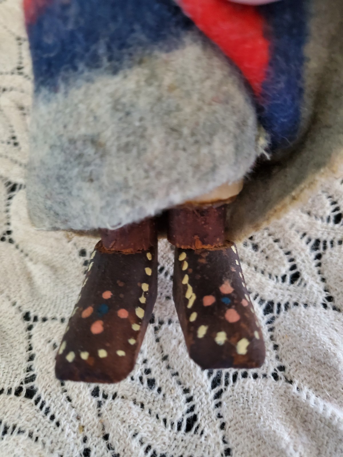 10" Early Mary Frances Woods Native American Indian Skookum Doll 1910-1920s