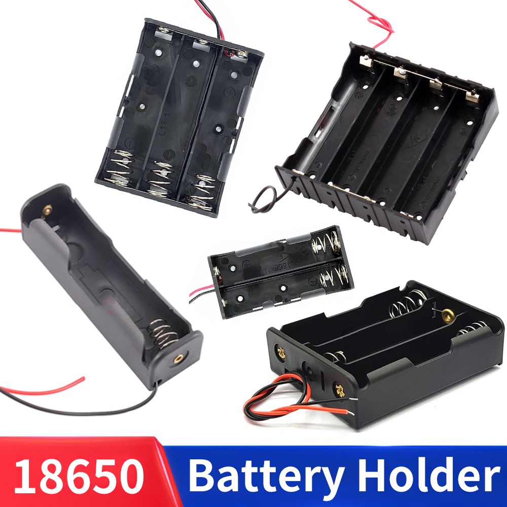 18650 Battery Holder 1 2 3 4 Cell Lithium Battery Case Box Tandem/Parallel lot