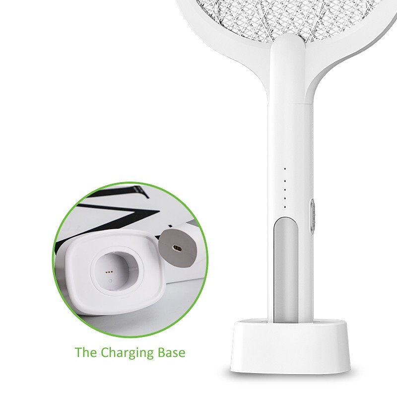 2-in-1 Electronic Mosquito Fly Bug Swatter Insect Killer Zapper Light Trap Lamp