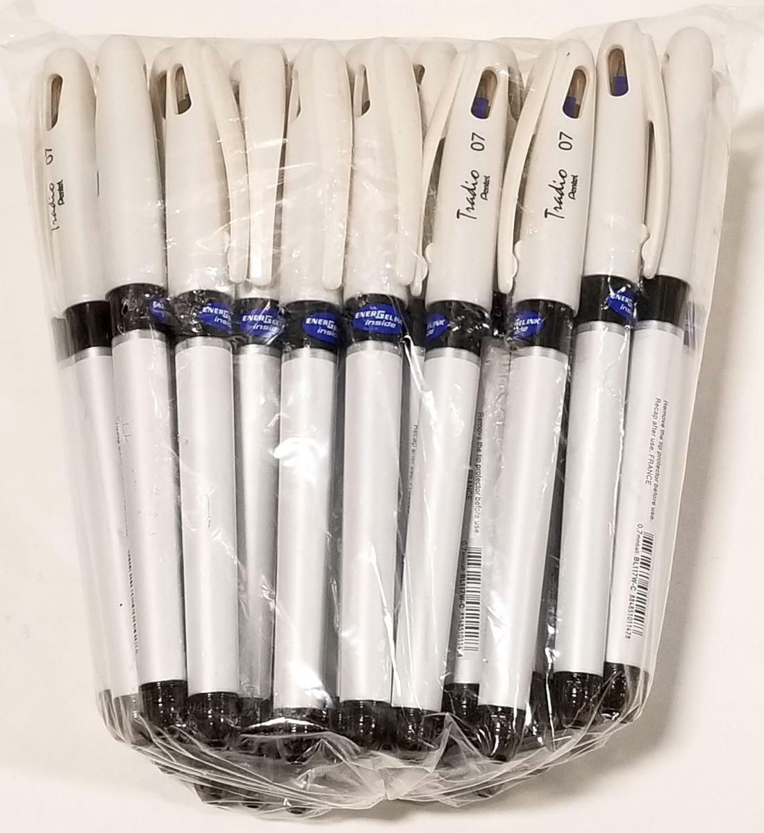 240 x NEW Pentel EnerGel Tradio Pearl Gel Pen BLUE INK .7mm BL117W