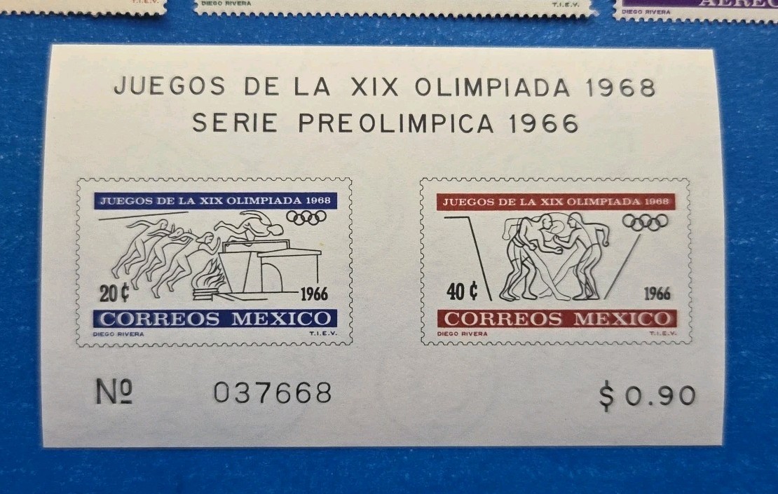 Mexico Stamps, Scott 974-975a, C318-C320 Complete Set MNH