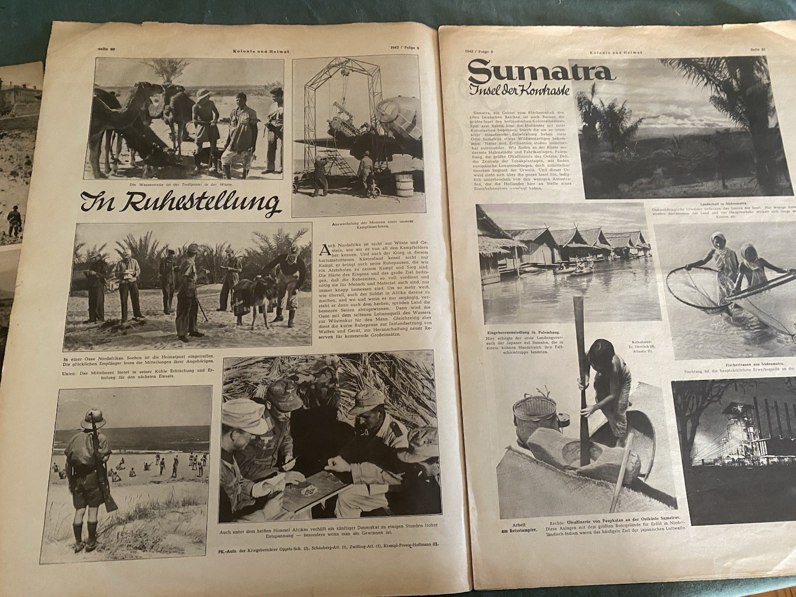 Vintage Original WW2 Magazines Rare Afrika Korps Motorschau Art