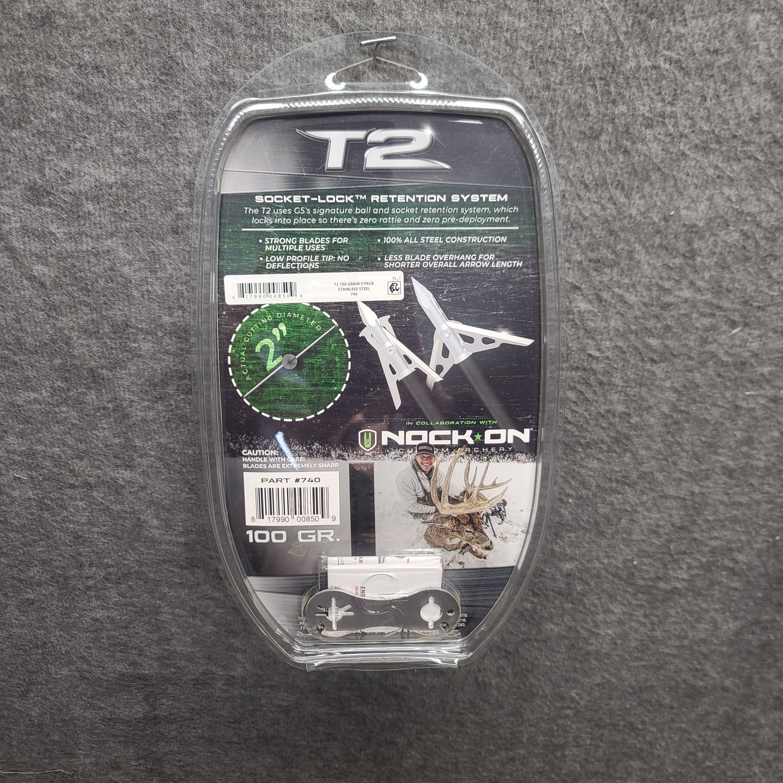 G5 Outdoors Broadheads 100 grain T2 Socket Lock 740