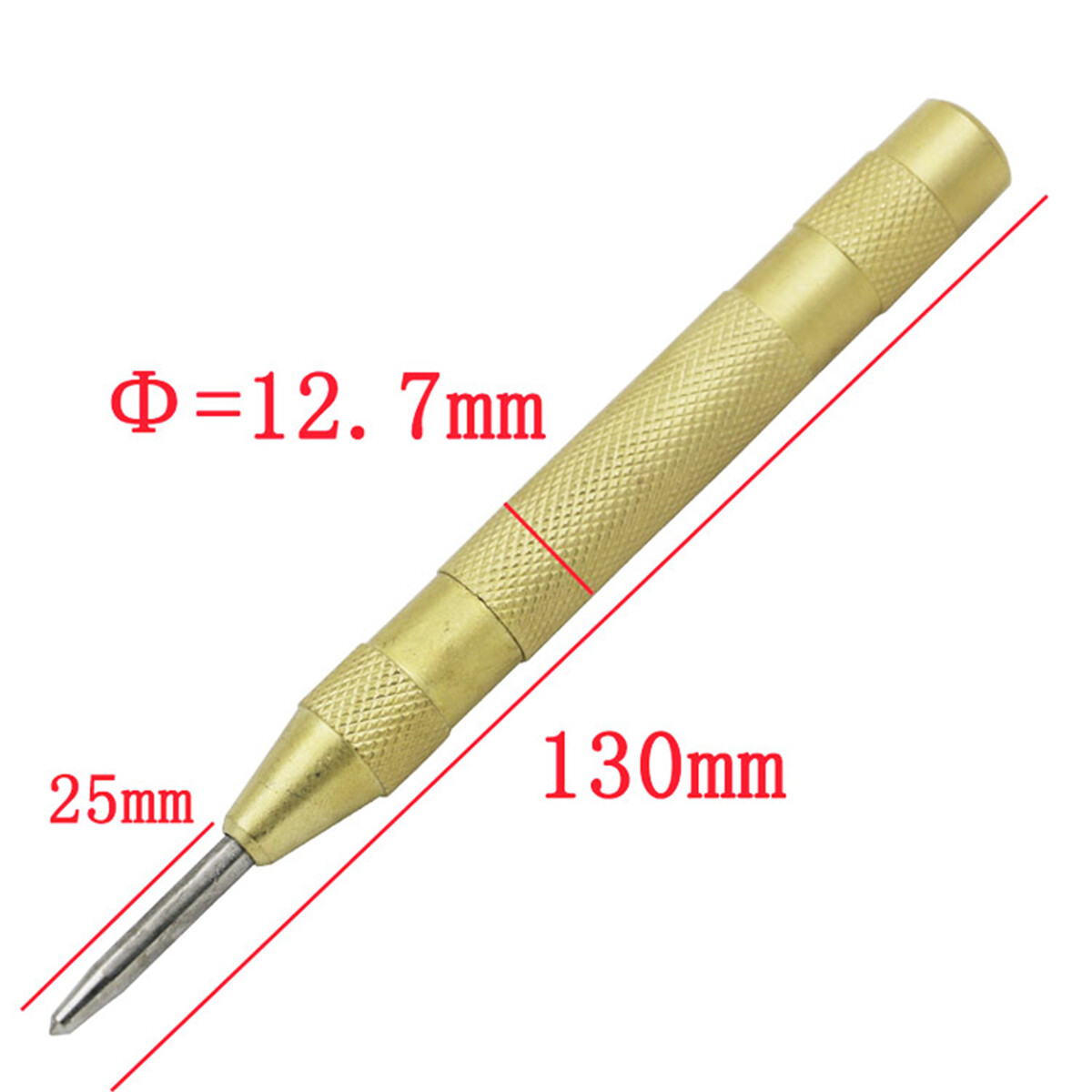 4X Automatic CENTER PUNCH Tool Adjustable Spring Loaded Super Strong Metal Drill