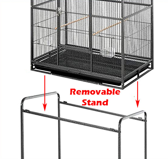 DOUBLE LARGE Flight Birds Treehouse Center Divider Rolling Cage Storage Shelf