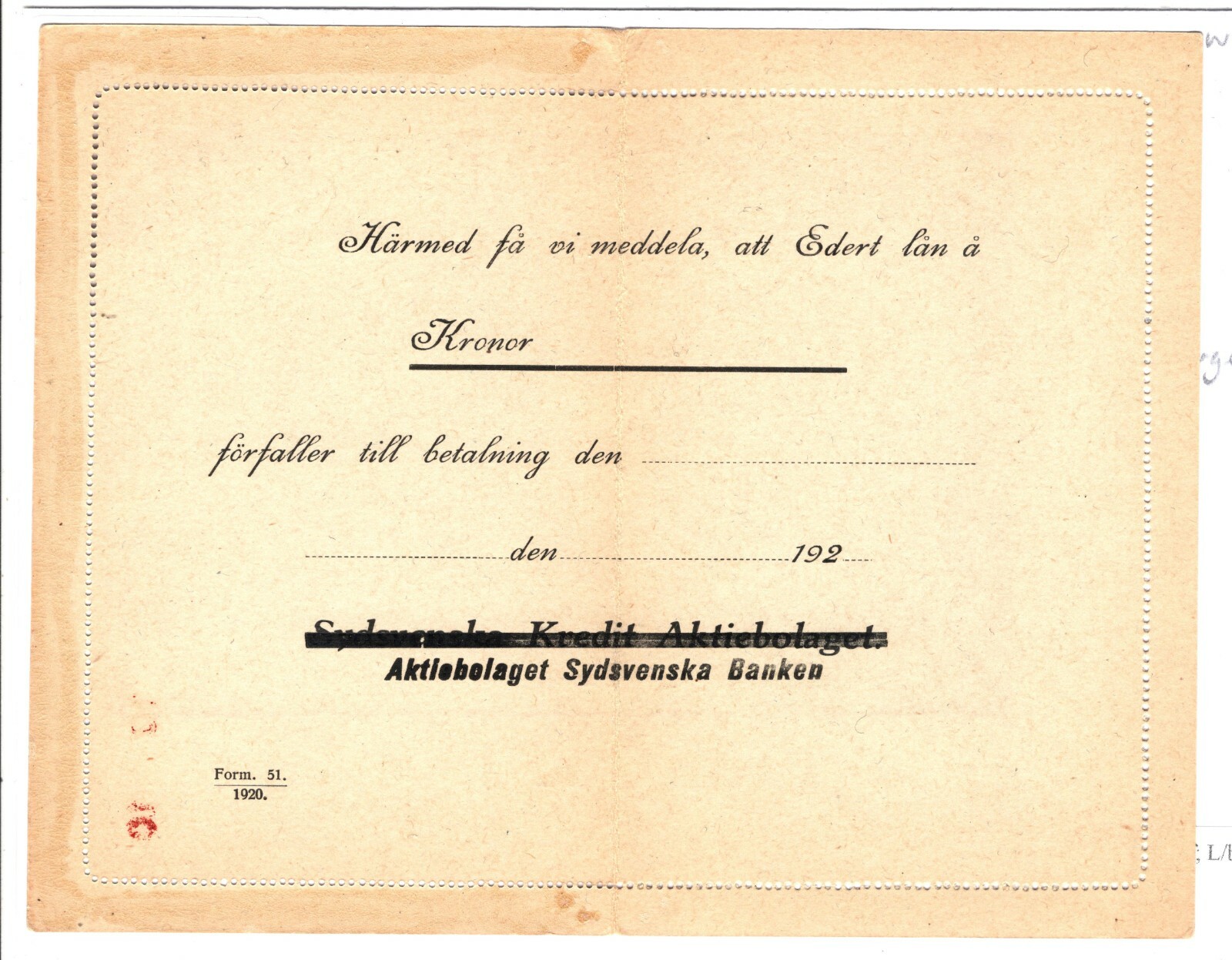 SWEDEN Stationery Letter-Card *10*/20o Red SURCHARGE Cover Unused {samwells}SS3