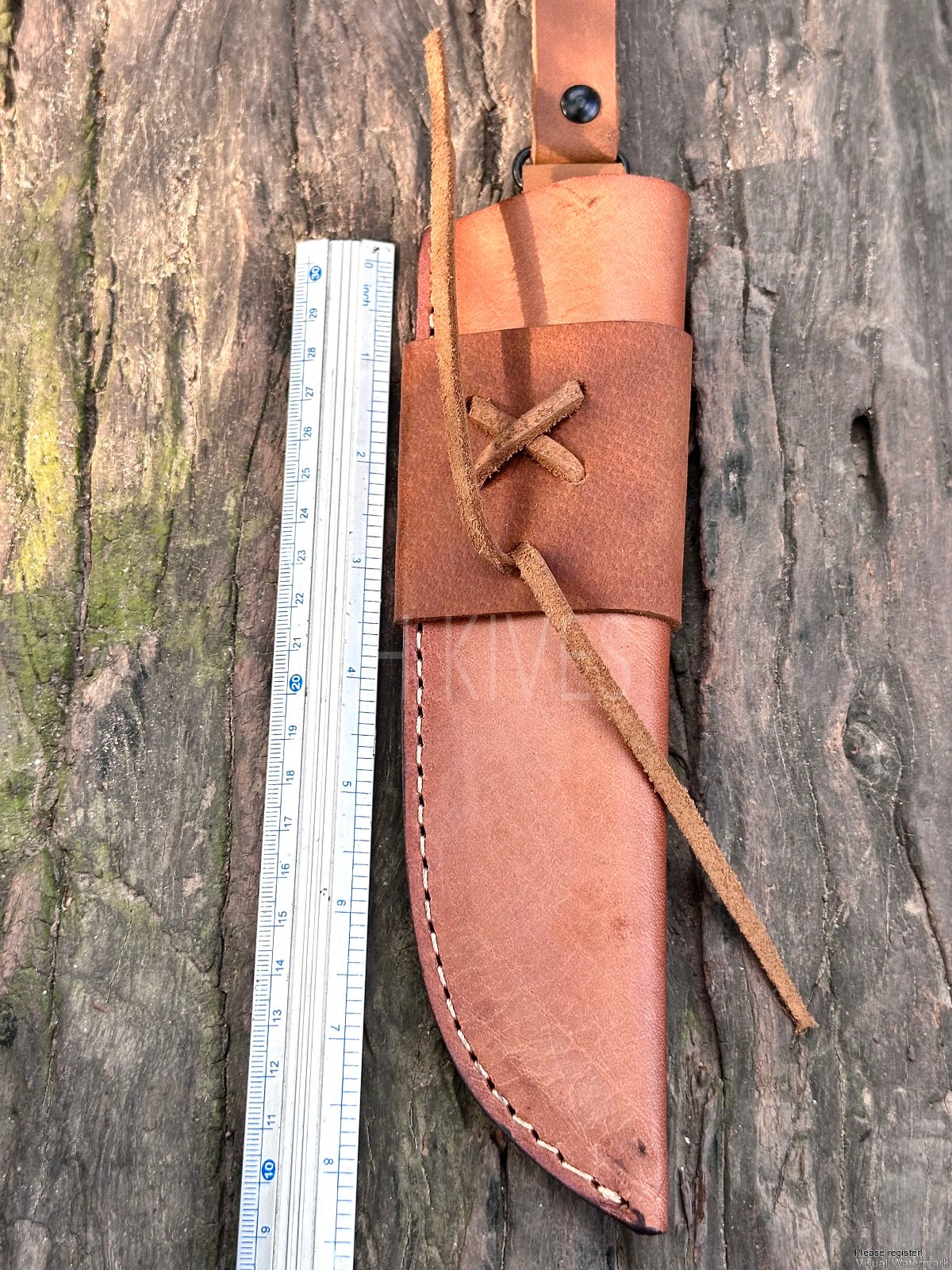 Handmade Genuine Cow Leather Sheath for 8-Inch Fixed Blade Hunting Knife