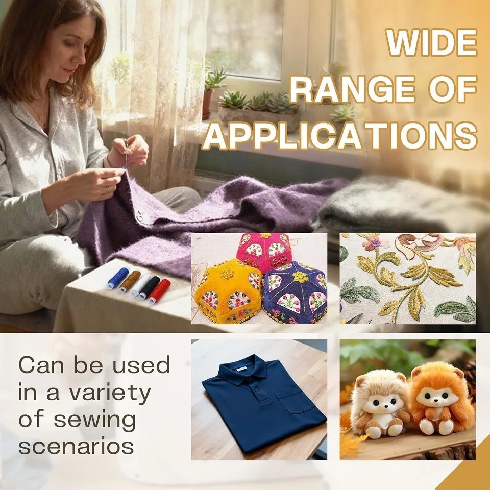 37PCS Sewing Tool Set, Needles Thread Hand Repair Tool, Portable Sewing Kit