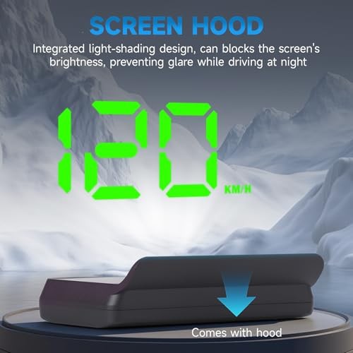 Heads Up Display GPS Speedometer for Car Universal Windshield Head Up W2 Green