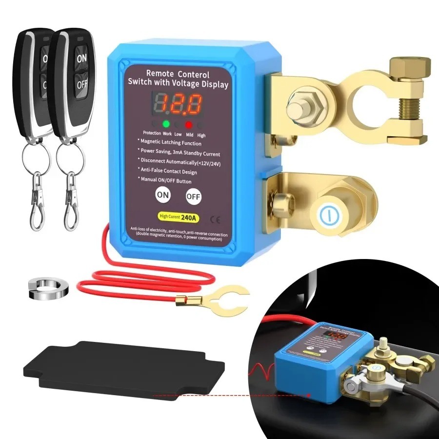 Car Battery Switch Disconnect Power Kill Master Isolator Cut Off Remote Control