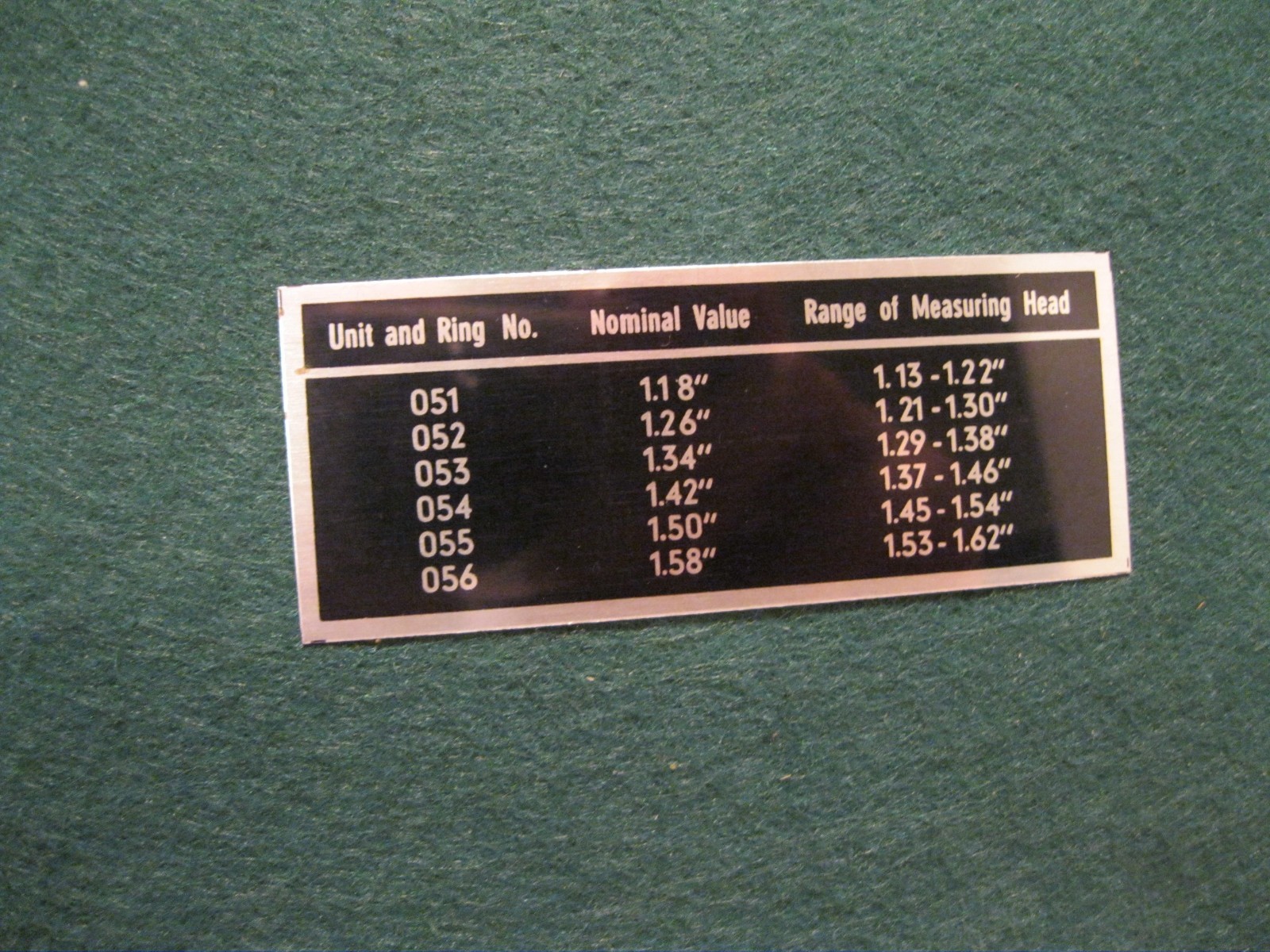 DIATEST THRU HOLE BORE GAGE 1.130-1.620 WITH 2 RINGS MACHINIST TOOLS
