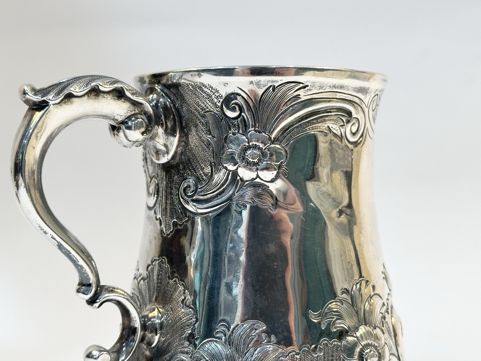 Antique 19th C Georgian Sterling Silver Mug London 1824 Edward Ferrell