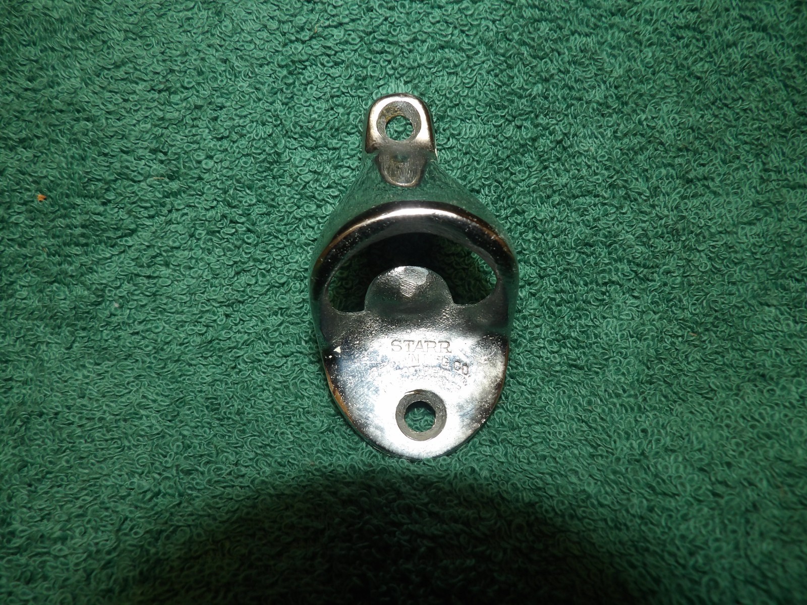 VTG Starr Brown Mfg. Co. 319 Bottle Cap Opener Chrome Plated Wall Mount USA