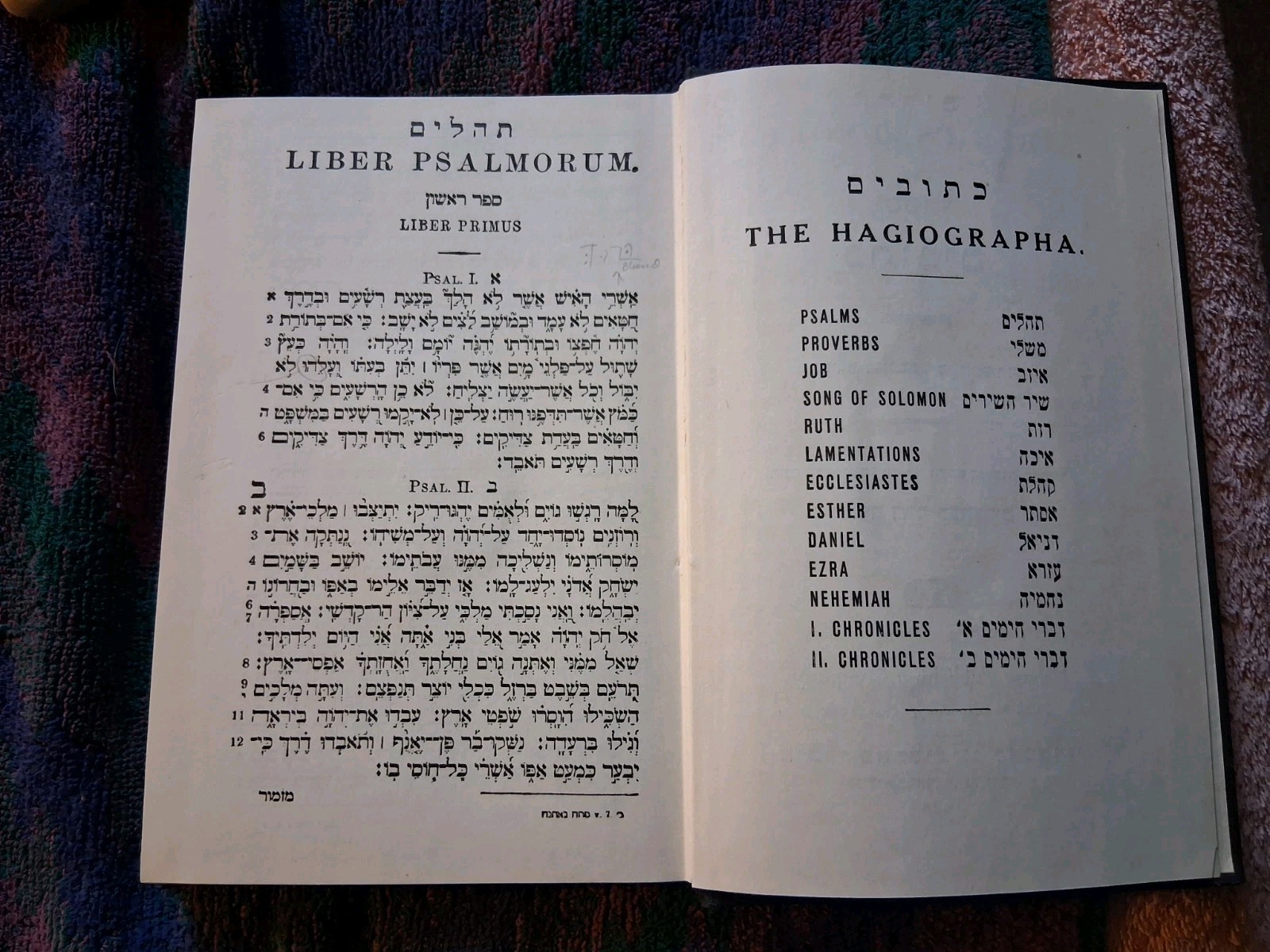 Sefer Ketuvim The Book of Writings (IN HEBREW) 1928 1st Thus