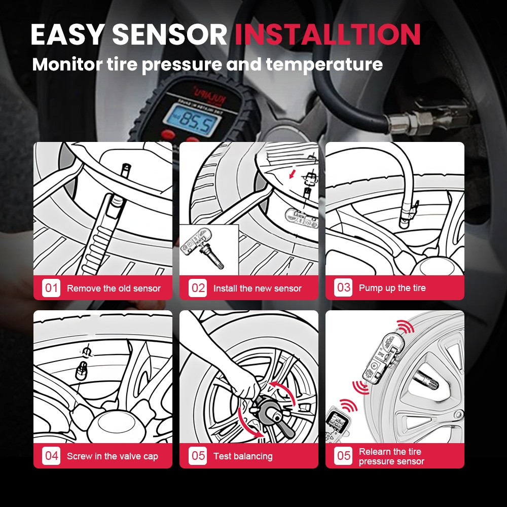 4pcs Tpms Tire Pressure Sensor For Toyota 4 Runner Oem:4260733021 4260706011