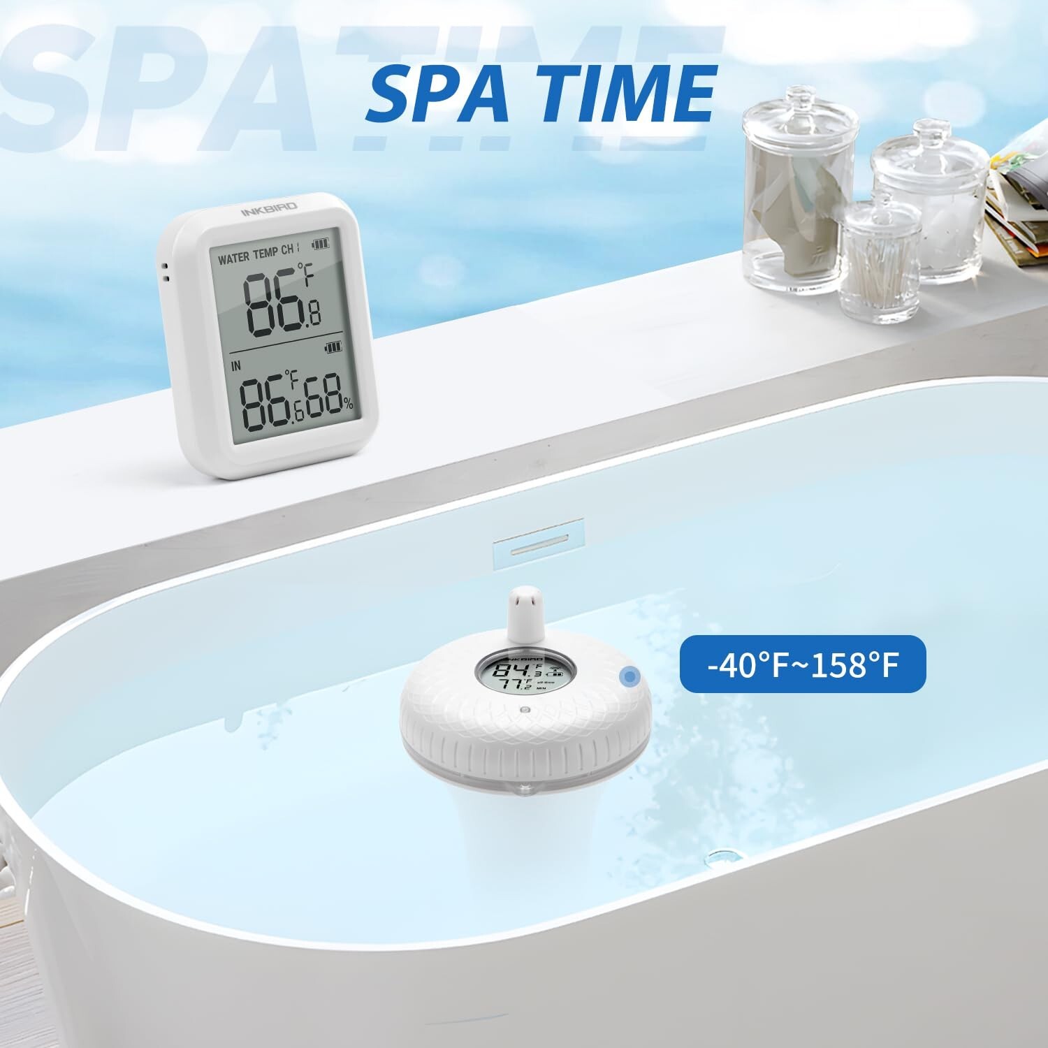 Wireless Pool Thermometer Spa Temperature Gauge Tester Swimming Pond Waterproof