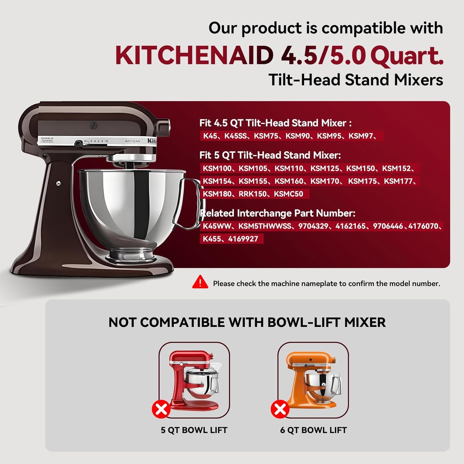 KitchenAid Mixer Wire Whip Attachment Egg & Cream Beater Whisk