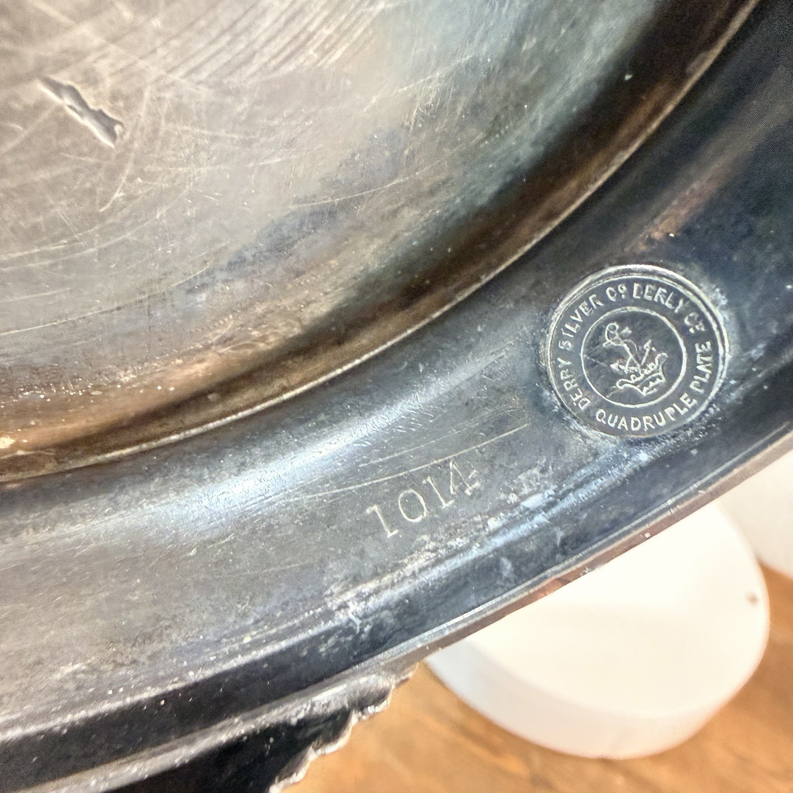 Derby Silver Co Quadruple Plated Footed Bowl with Handle Candy Dish