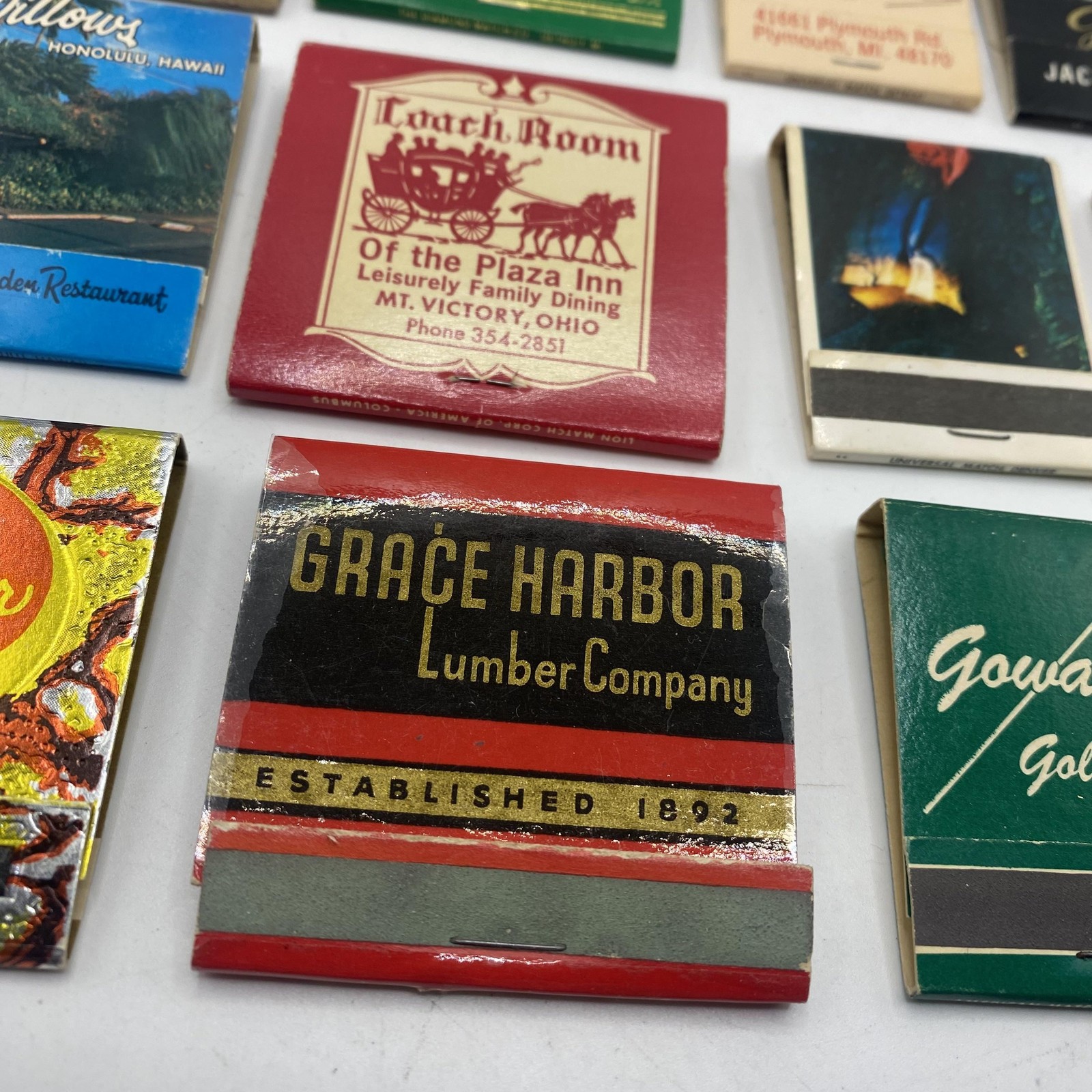 Vintage Assorted Restaurant Advertising Matchbooks Lot 12 Hawaii Michigan Golf