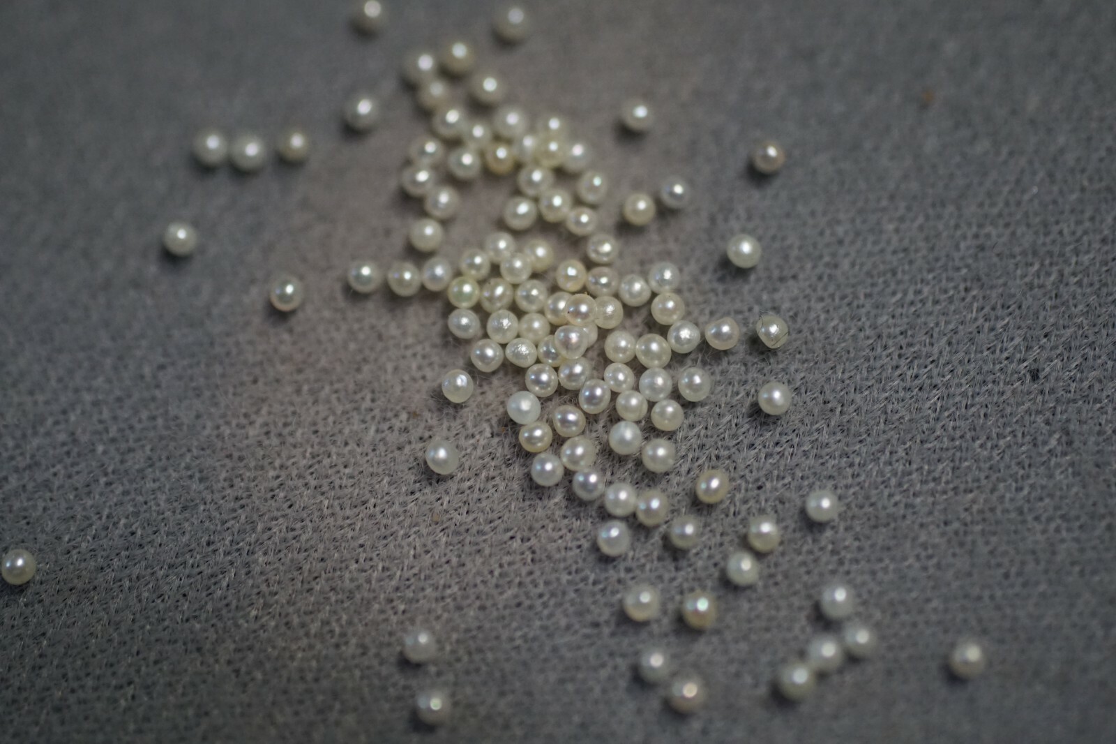 AAA 1.7-1.8mm Near Round Natural Tiny White Pearls No Hole Lot of 20 PCS