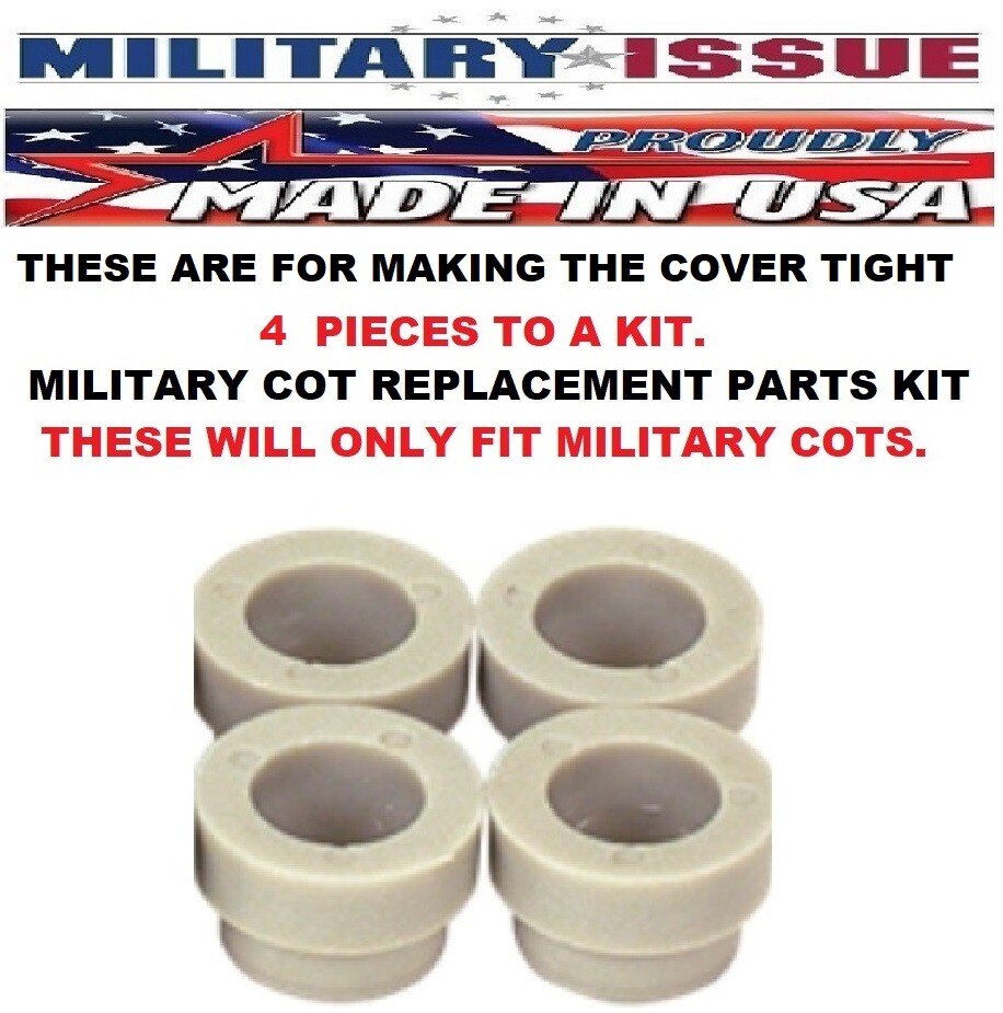 4 NEW Military Issue Military Cot Replacement part Spacing Plug For Cot End Bar
