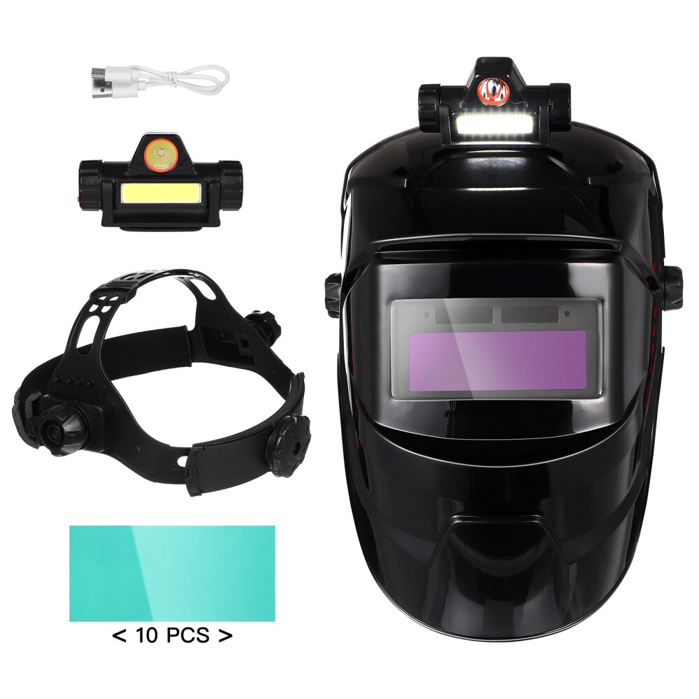 New Welding Helmet Mask Auto Darkening Welder Arc Tig Mig Grinding Solar Powered