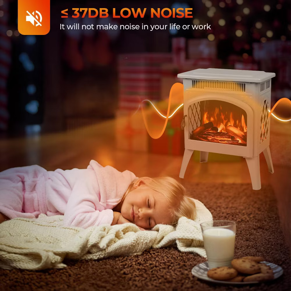 ZAFRO Electric Fireplace Heater 17" with Remote Control, Cathedral Stylish,