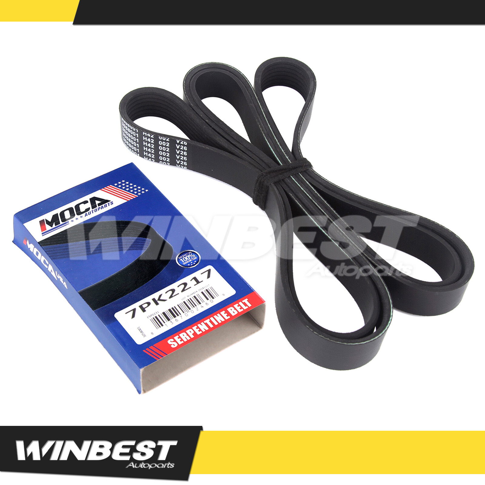 7PK2217 Serpentine Belt w/Tensioner 38378 for Nissan Frontier NV1500 NV2500 4.0L