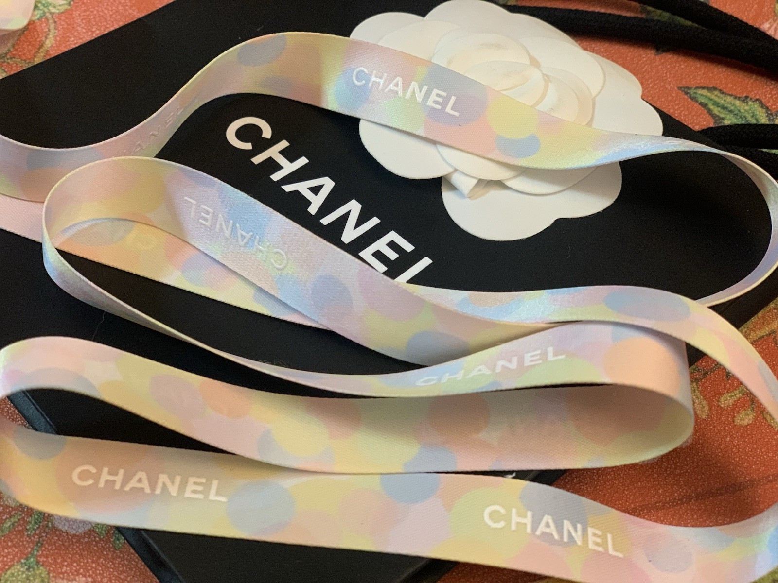 10 Yards Of Chanel Limited Edition Oriol&Fontanel Ribbon Multicolor w/White Logo