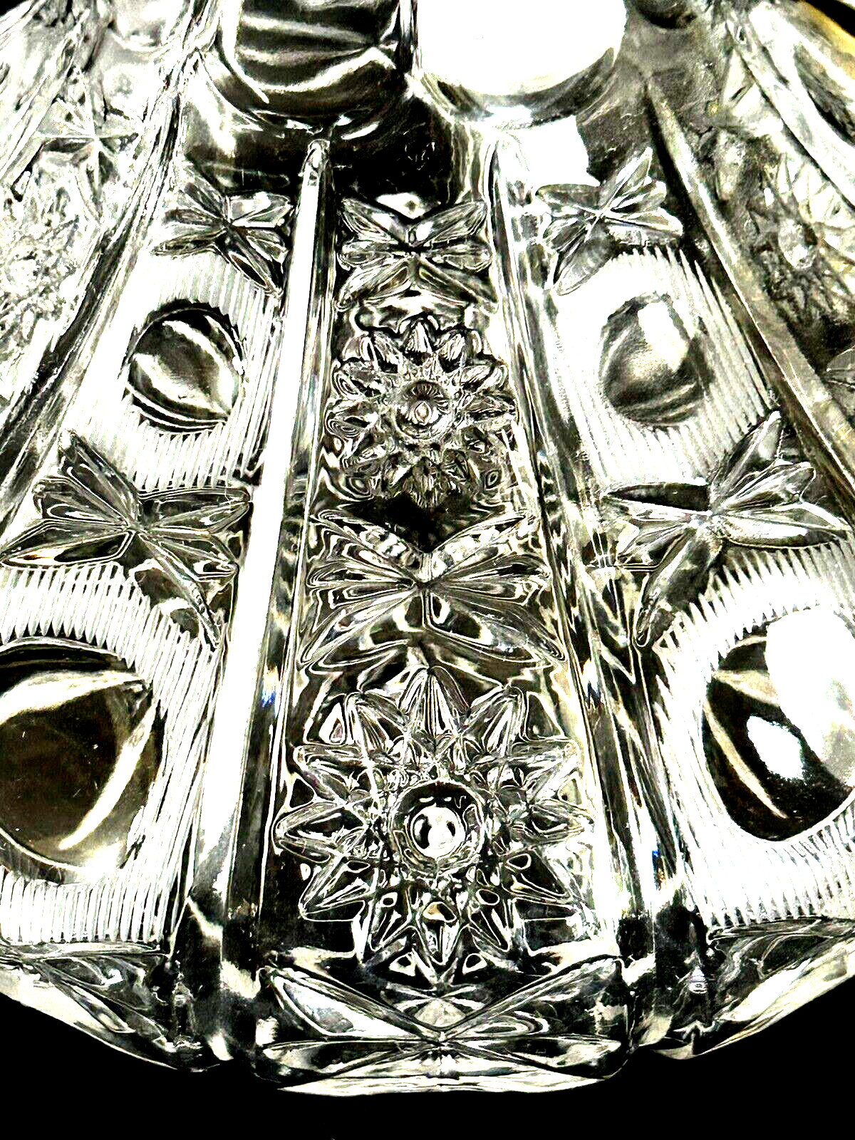 Glass Crystal Decanter Dragon Handle 11.5" Tall Italy