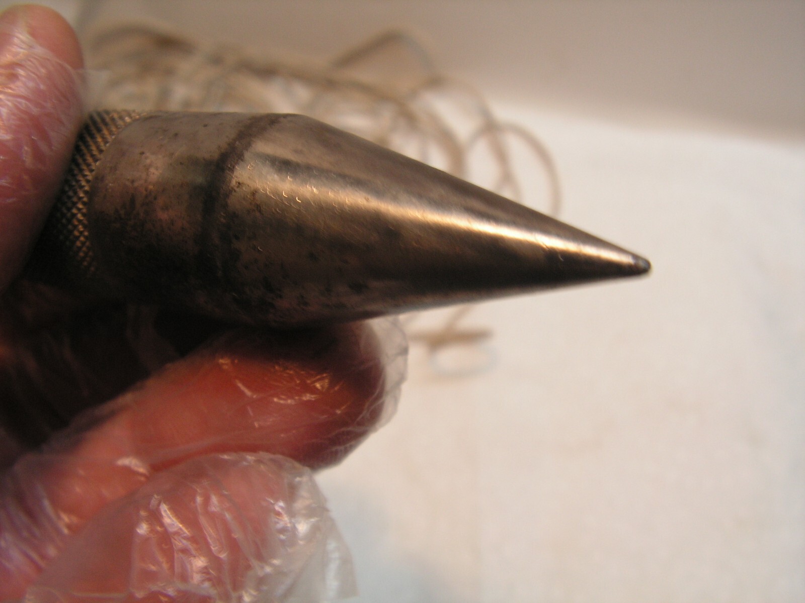 EMPTY NO MERCURY Vintage L.S. Starrett No. 87 Plumb Bob With Cord 27'