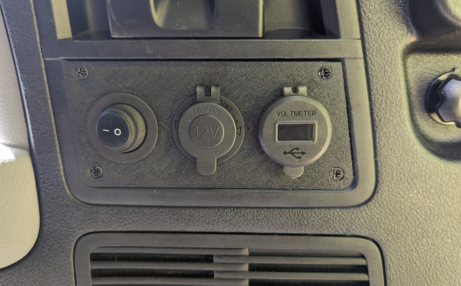 Sequoia rear cargo 12 volt accessory panel (2008-2021)