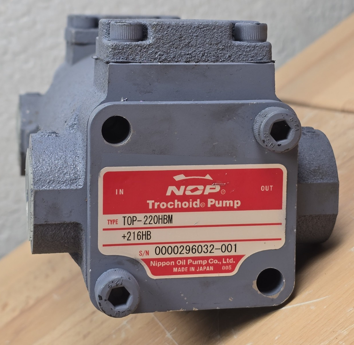 NOP Nippon Oil Pump Tandem Trochoid Pump TOP-220HB  +216HBM