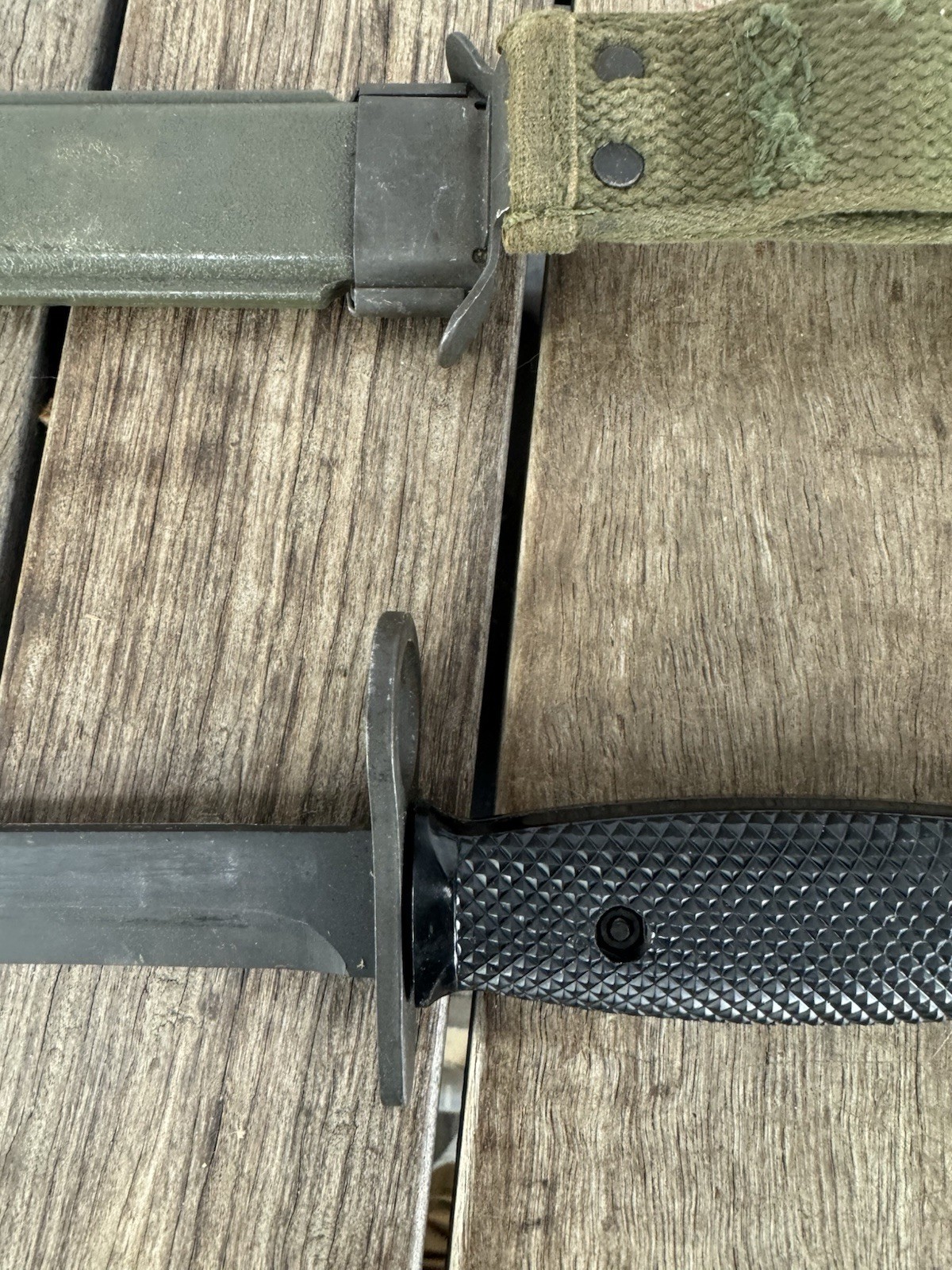 Vietnam Era M-7 COLT BAYONET AND SCABBARD MADE BY Colt Excellent ! 1963