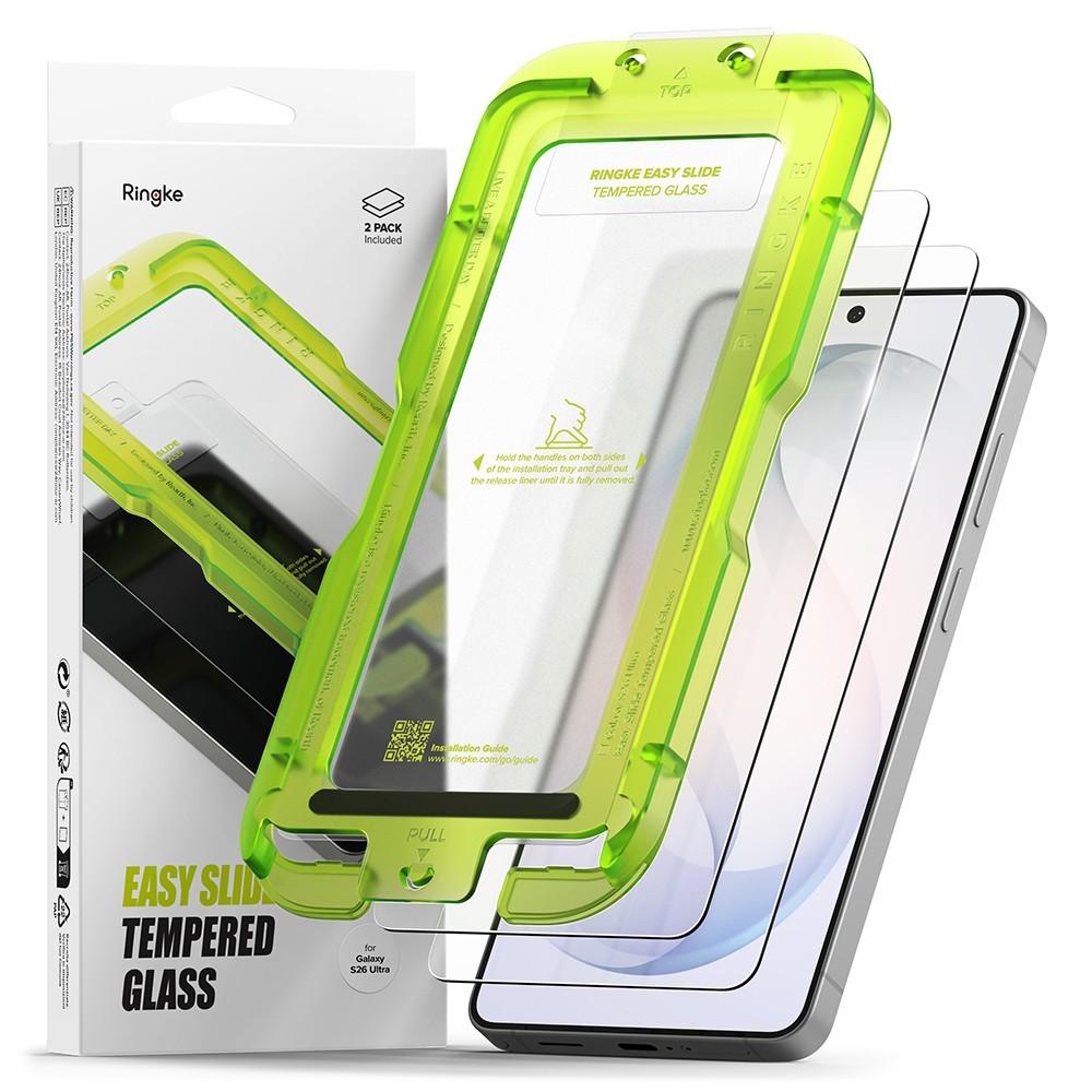 For Samsung Galaxy S26 Ultra/Plus/26 Screen Protector | [Easy Slide] Glass 2PK