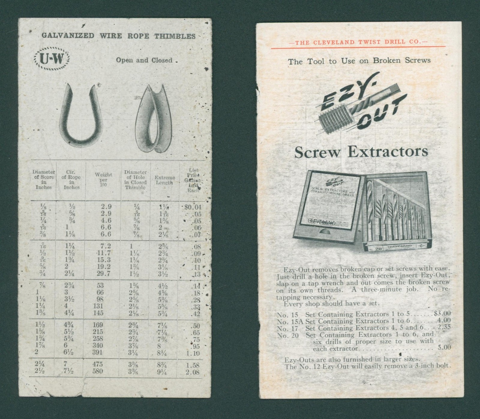 c.1910s Hardware Trade Pamphlet Lot Blacksmith Tools Drill Vise Clamp Ads Store