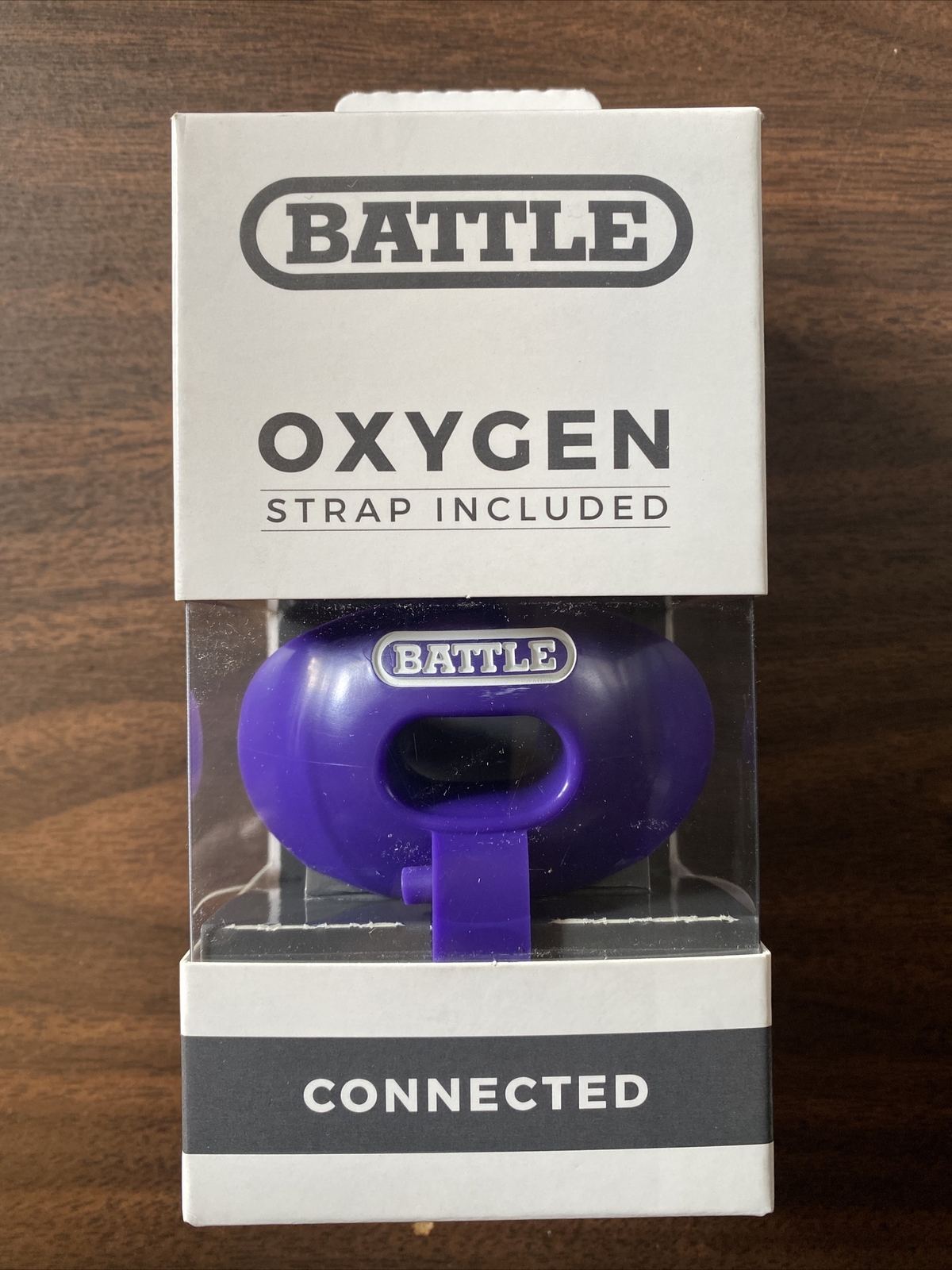 Battle Sports Science Oxygen Lip Protector Mouthguard Strap Football Purple